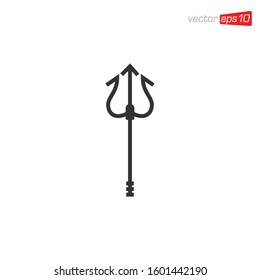 Trident Icon Logo Design Concept