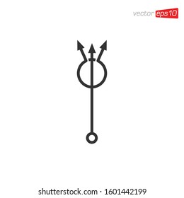 Trident Icon Logo Design Concept