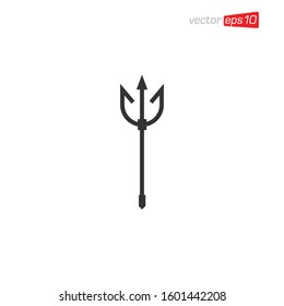 Trident Icon Logo Design Concept
