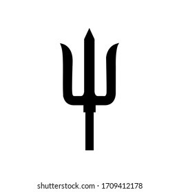 Trident icon, logo isolated on white background
