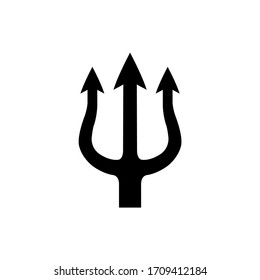 Trident icon, logo isolated on white background