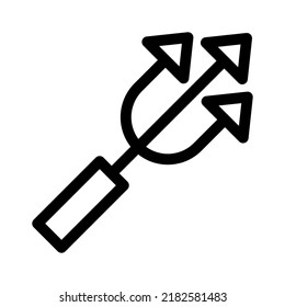 icono de trident o logotipo símbolo de signo aislado ilustración vectorial - iconos vectoriales de estilo negro de alta calidad
