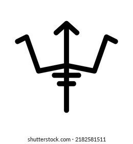 trident icon or logo isolated sign symbol vector illustration - high quality black style vector icons
