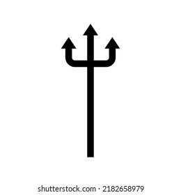 icono de trident o logotipo símbolo de signo aislado ilustración vectorial - iconos vectoriales de estilo negro de alta calidad
