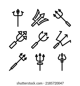 trident icon or logo isolated sign symbol vector illustration - Collection of high quality black style vector icons
