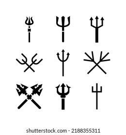 trident icon or logo isolated sign symbol vector illustration - high quality black style vector icons
