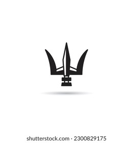 icono de trident en ilustración vectorial de fondo blanco