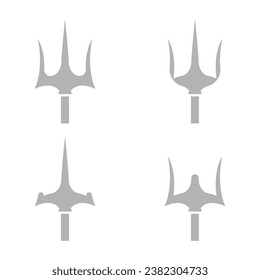 trident icon on a white background, vector illustration