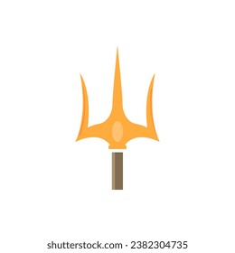 icono de trident en fondo blanco, ilustración vectorial