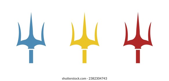Trident-Symbol auf weißem Hintergrund, Vektorgrafik