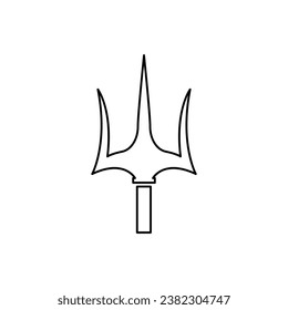 icono de trident en fondo blanco, ilustración vectorial
