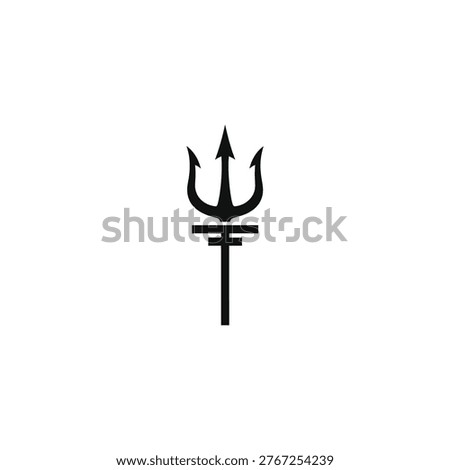 Trident icon with sharp prongs