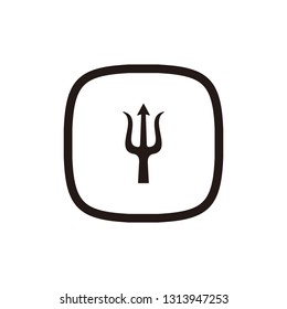 Trident icon sign symbol