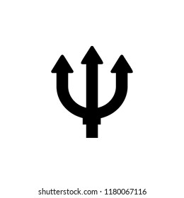 trident icon. Simple glyph vector of Halloween set for UI and UX, website or mobile application on white background