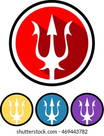 trident icon. trident symbol on flat style