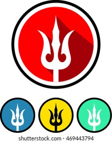 trident icon. trident symbol on flat style