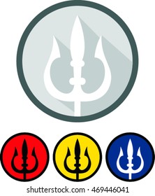 trident icon. trident symbol on flat style