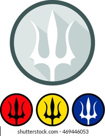 trident icon. trident symbol on flat style