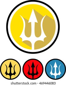 trident icon. trident symbol on flat style