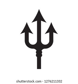 trident icon in trendy flat style 