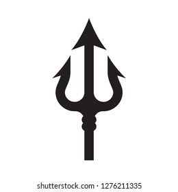 trident icon in trendy flat style 