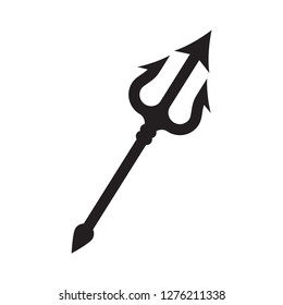 trident icon in trendy flat style 