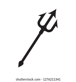 trident icon in trendy flat style 