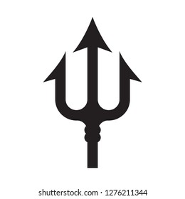 trident icon in trendy flat style 