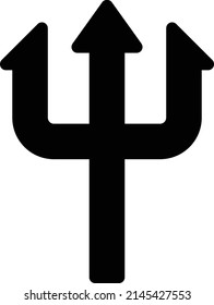 Trident-Symbol im trendigen, flachen Stil einzeln auf weißem Hintergrund. Symbol für Ihr Webdesign, Logo, App, UI. Vektorgrafik, EPS