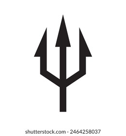 Trident icon vector illustration isolated on white background.