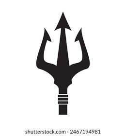 Trident icon vector illustration isolated on white background.