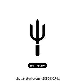 Trident icon vector illustration logo template for many purpose. Isolated on white background.