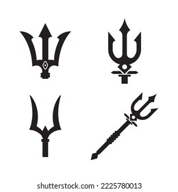 trident icon vector illustration logo design