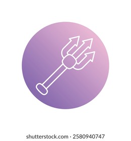 Trident icon vector stock illustration