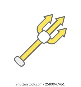 Trident icon vector stock illustration