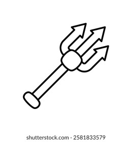 Trident icon vector stock illustration