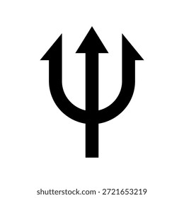 Ilustración de diseño de símbolo de Vector de ícono de tridente
