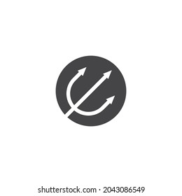 Trident illustration Template vector design