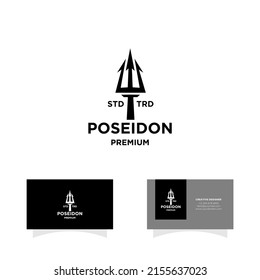 Trident initial vintage logo design