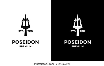 Erstmalige Design-Illustration des Vintage-Logos von Trident