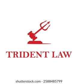 trident law flat minimalist logo design