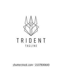 Plantilla de diseño de icono de línea tridimensional para vector plano