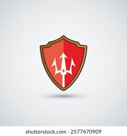 Trident logo design icon template