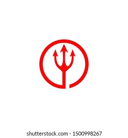 Trident logo design inspiration vector illustration template
