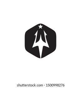 Trident logo design inspiration vector illustration template
