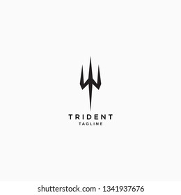 Trident Logo Design Template flat Vector