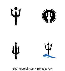 trident logo design vector illustration