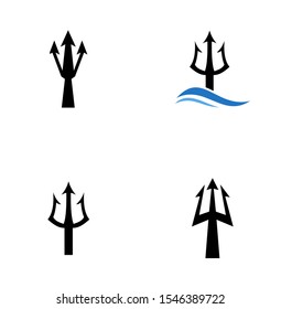 trident logo design vector illustration