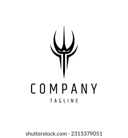 Trident logo design vector illustration