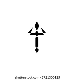 Logotipo de Trident con concepto de diseño plano